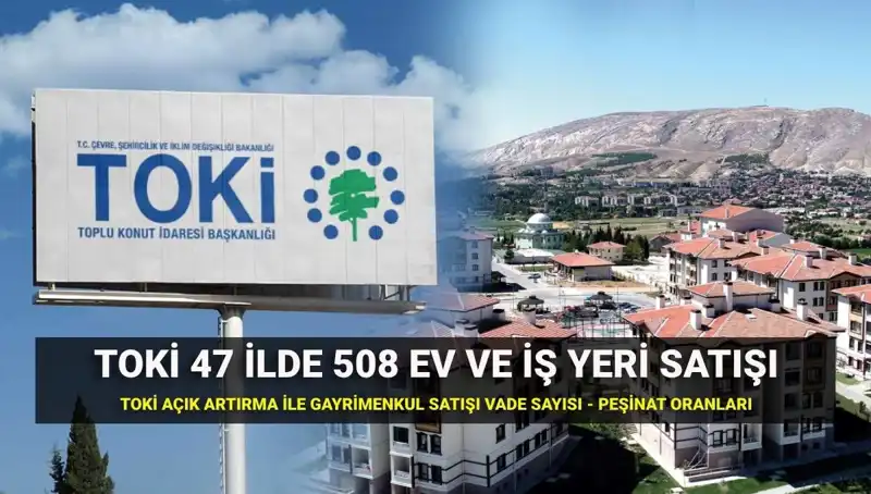TOKİ'nin 508 Konut ve İş Yeri Satışı: Açık Artırma Detayları!